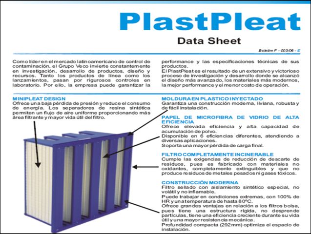 FILTRO DE AIRE PLAST PLEAT