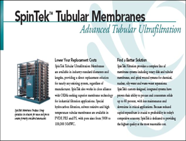 MEMBRANAS TUBULARES DE ULTRAFILTRACION